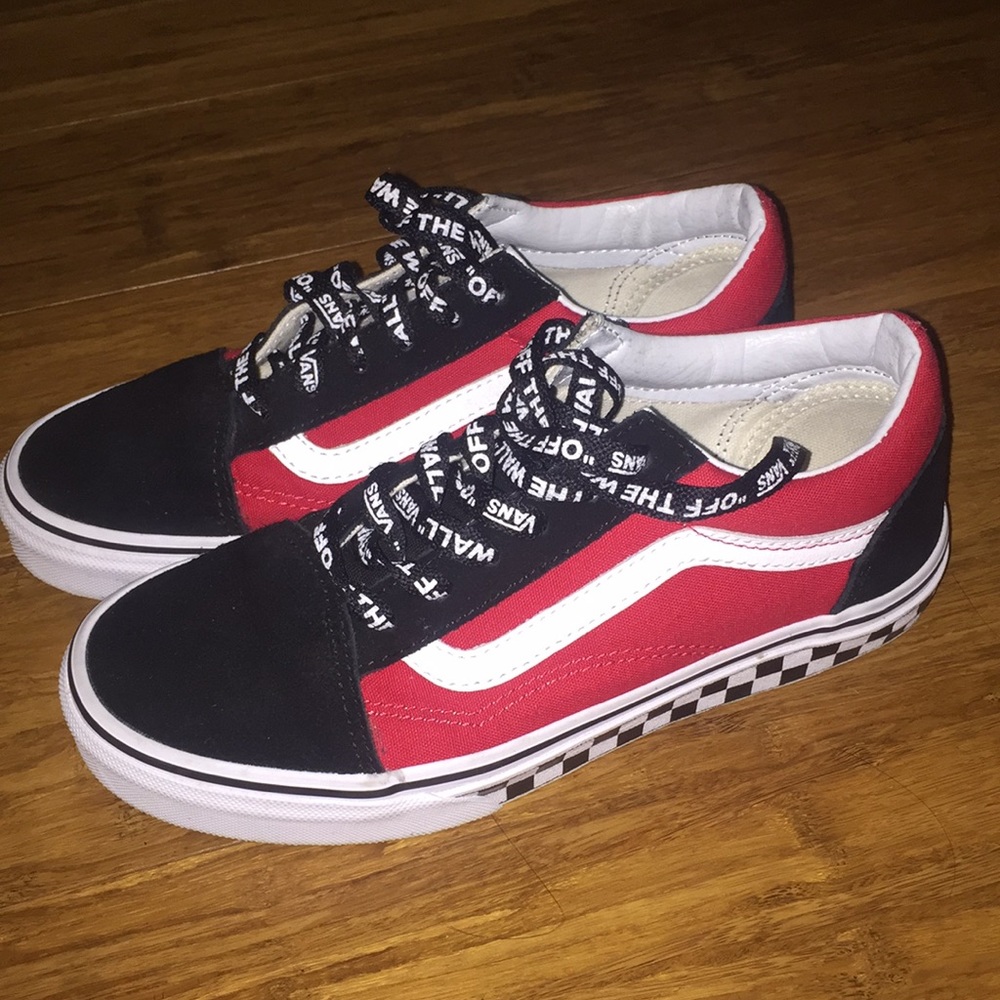 Old Skool Red Checkered Vans